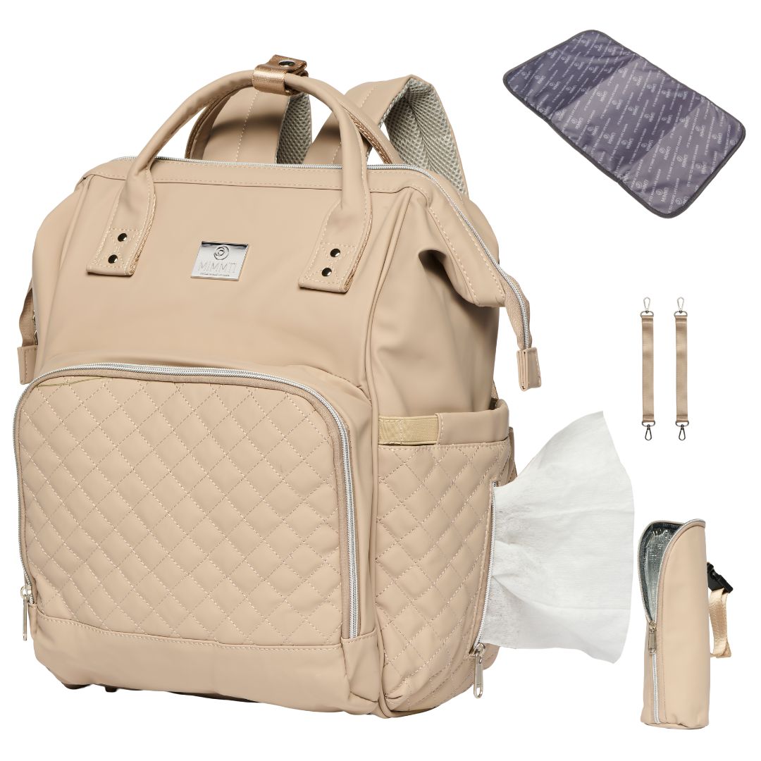 MIMMTI® 2.0 Leren Luiertas, Gezinstas, Reistas