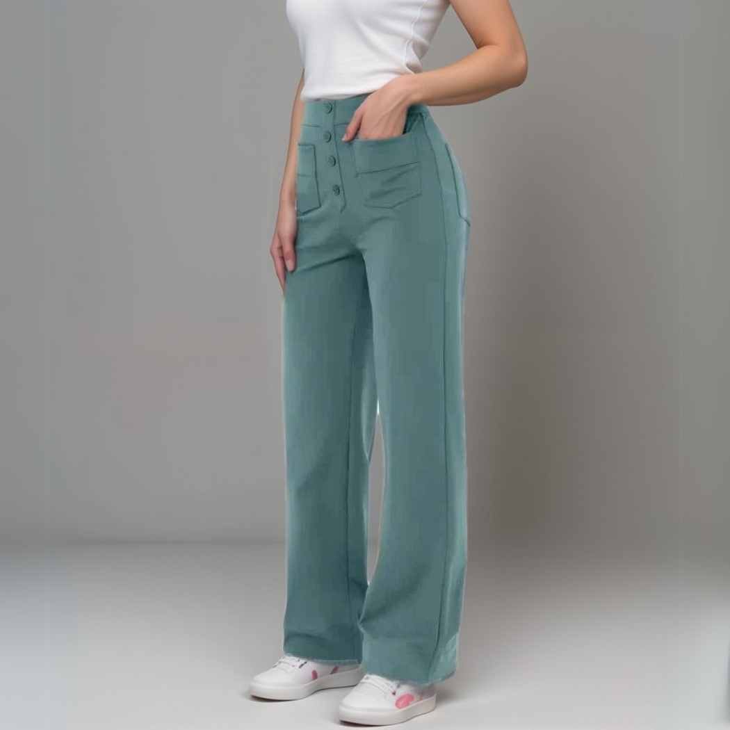 Elsa | Elastische broek met hoge taille
