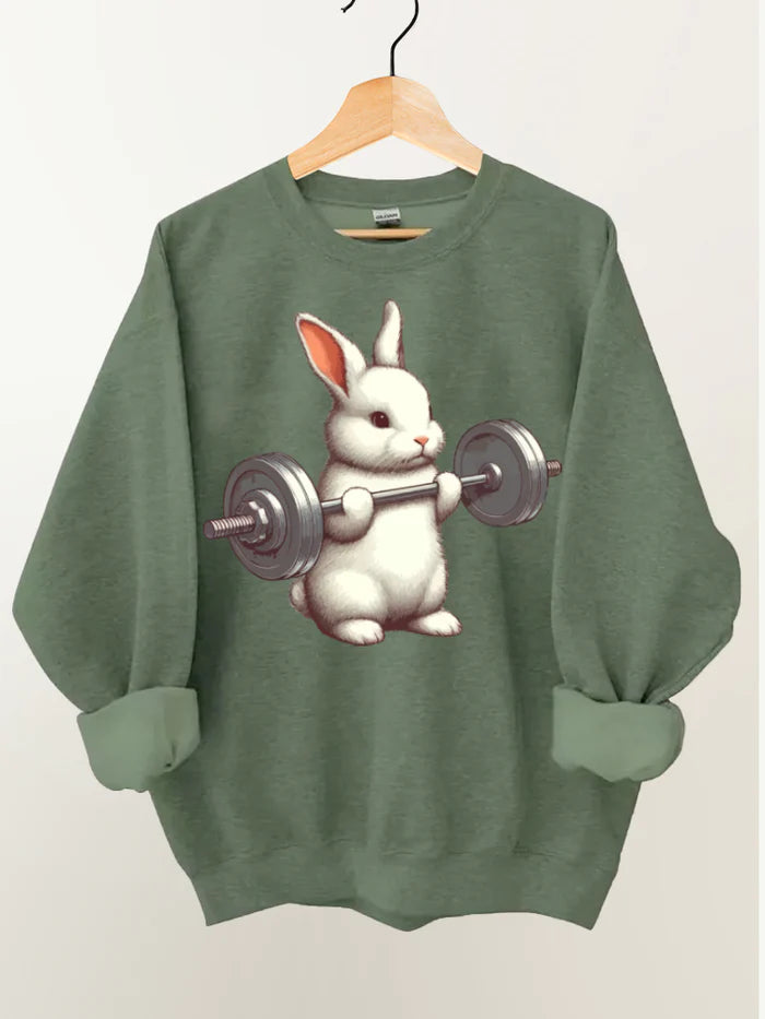 WEIGHTLIFTING RABBIT GYM SWEATSHIRT