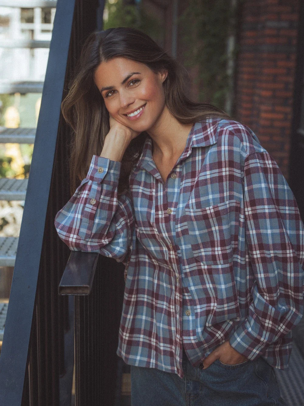 Oversized Statement Check Shirt