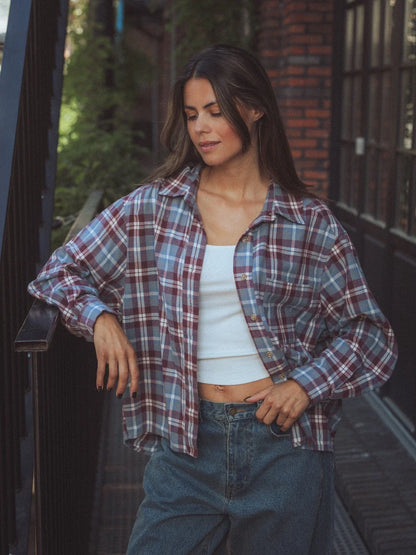 Oversized Statement Check Shirt