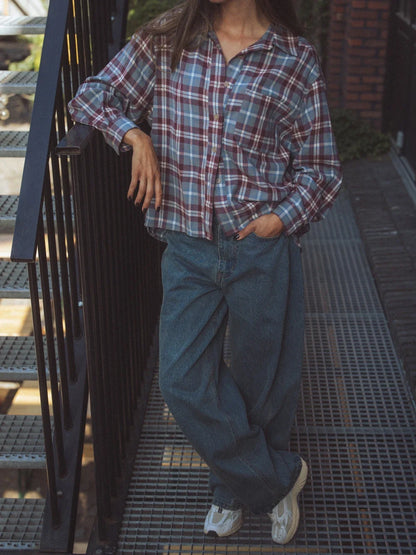 Oversized Statement Check Shirt