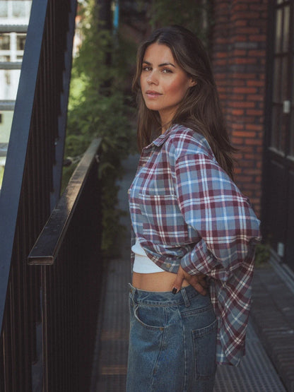 Oversized Statement Check Shirt