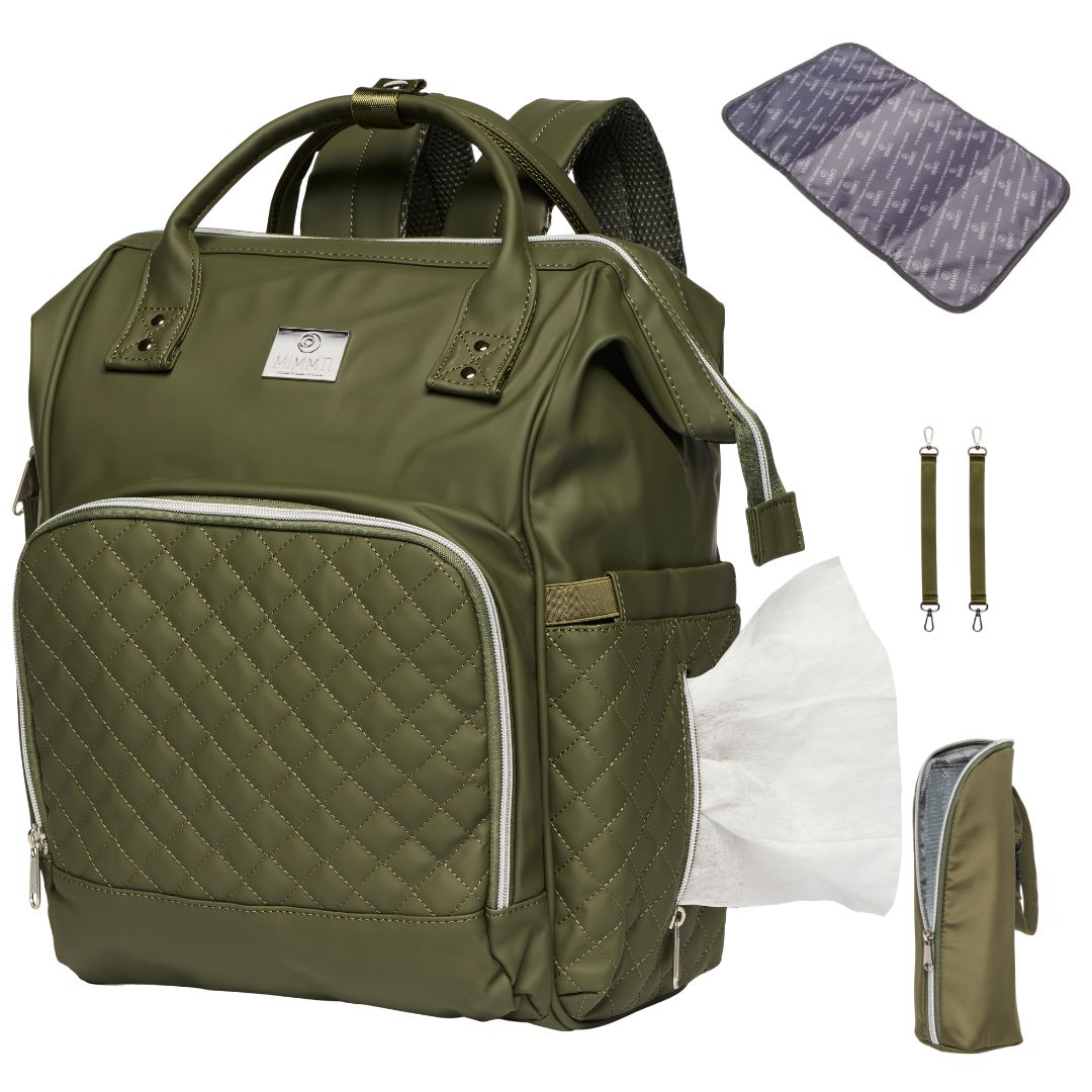 MIMMTI® 2.0 Leren Luiertas, Gezinstas, Reistas