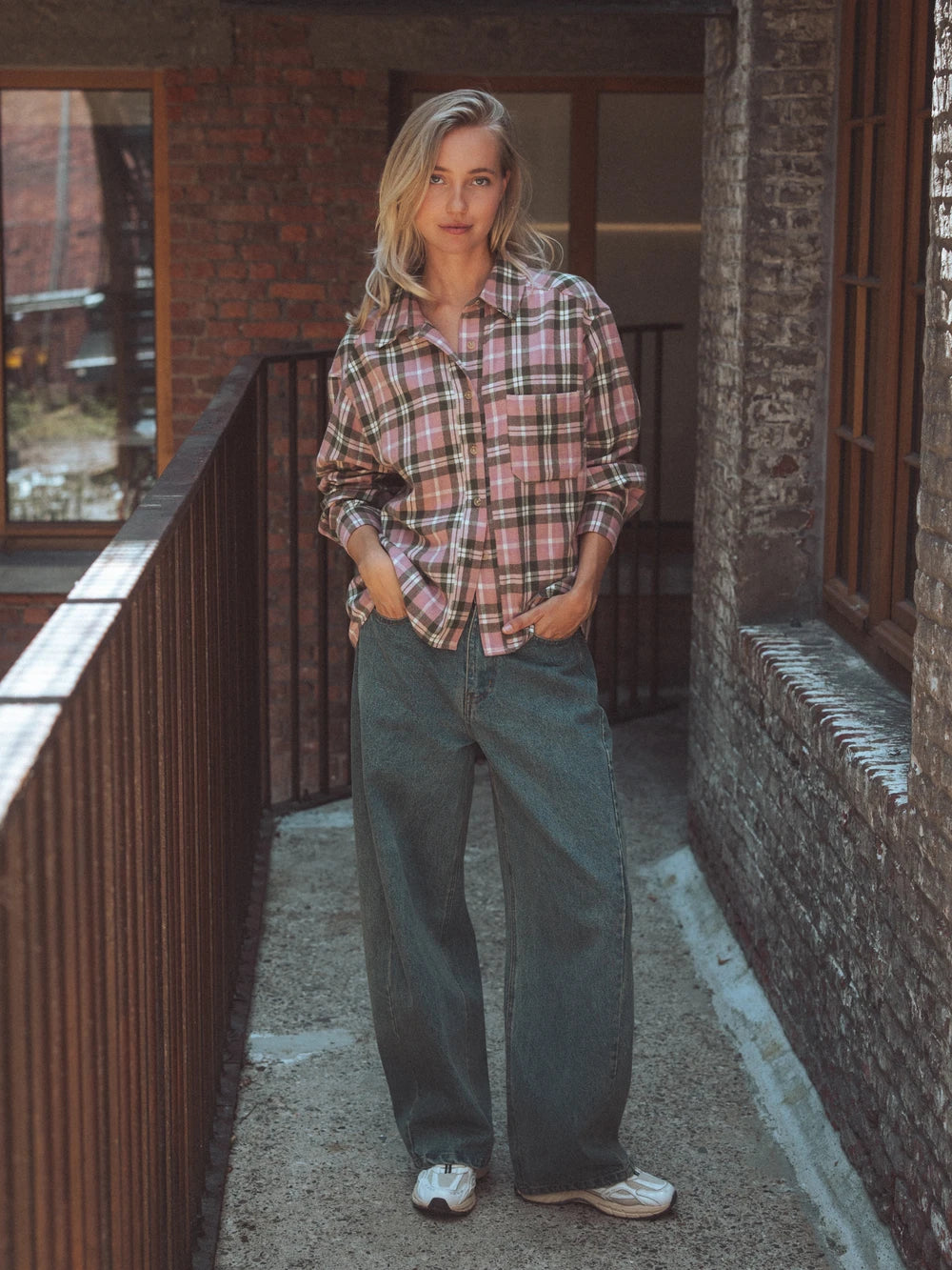 Oversized Statement Check Shirt