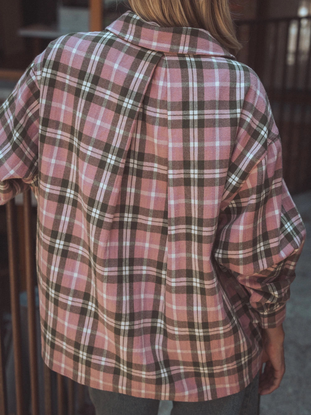 Oversized Statement Check Shirt