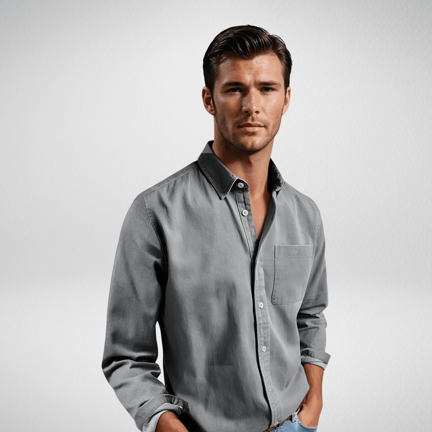 James - Premium Casual Overhemd Lange Mouw