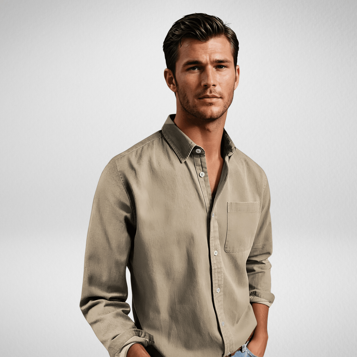 James - Premium Casual Overhemd Lange Mouw