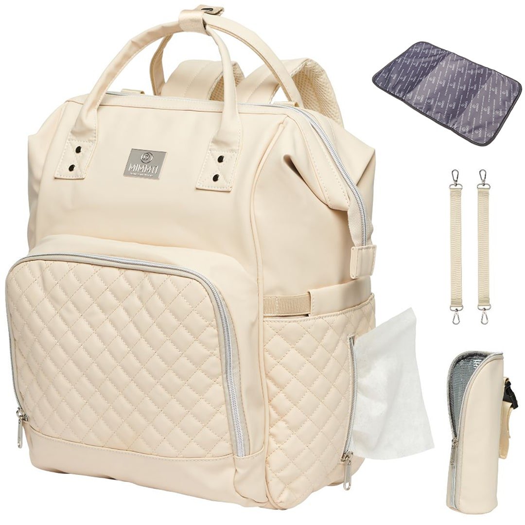 MIMMTI® 2.0 Leren Luiertas, Gezinstas, Reistas