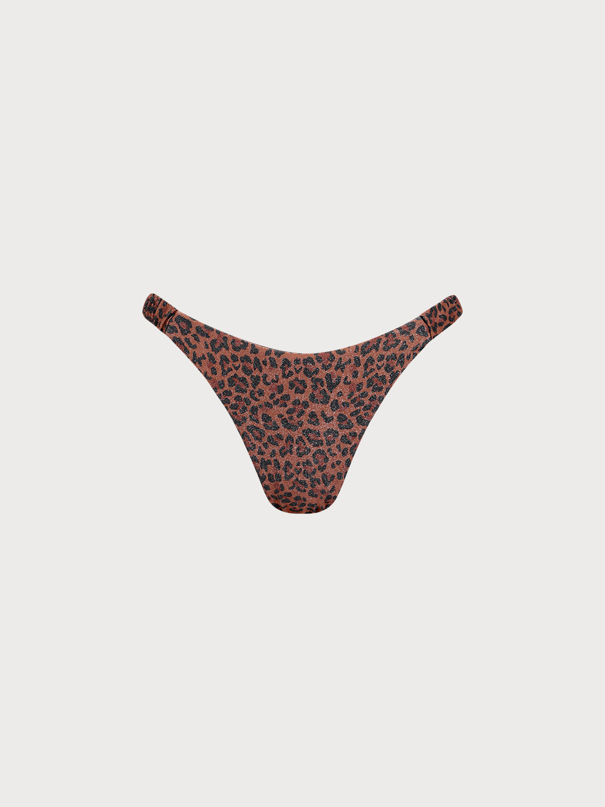 Leopard Print Lurex Bikini Bottom