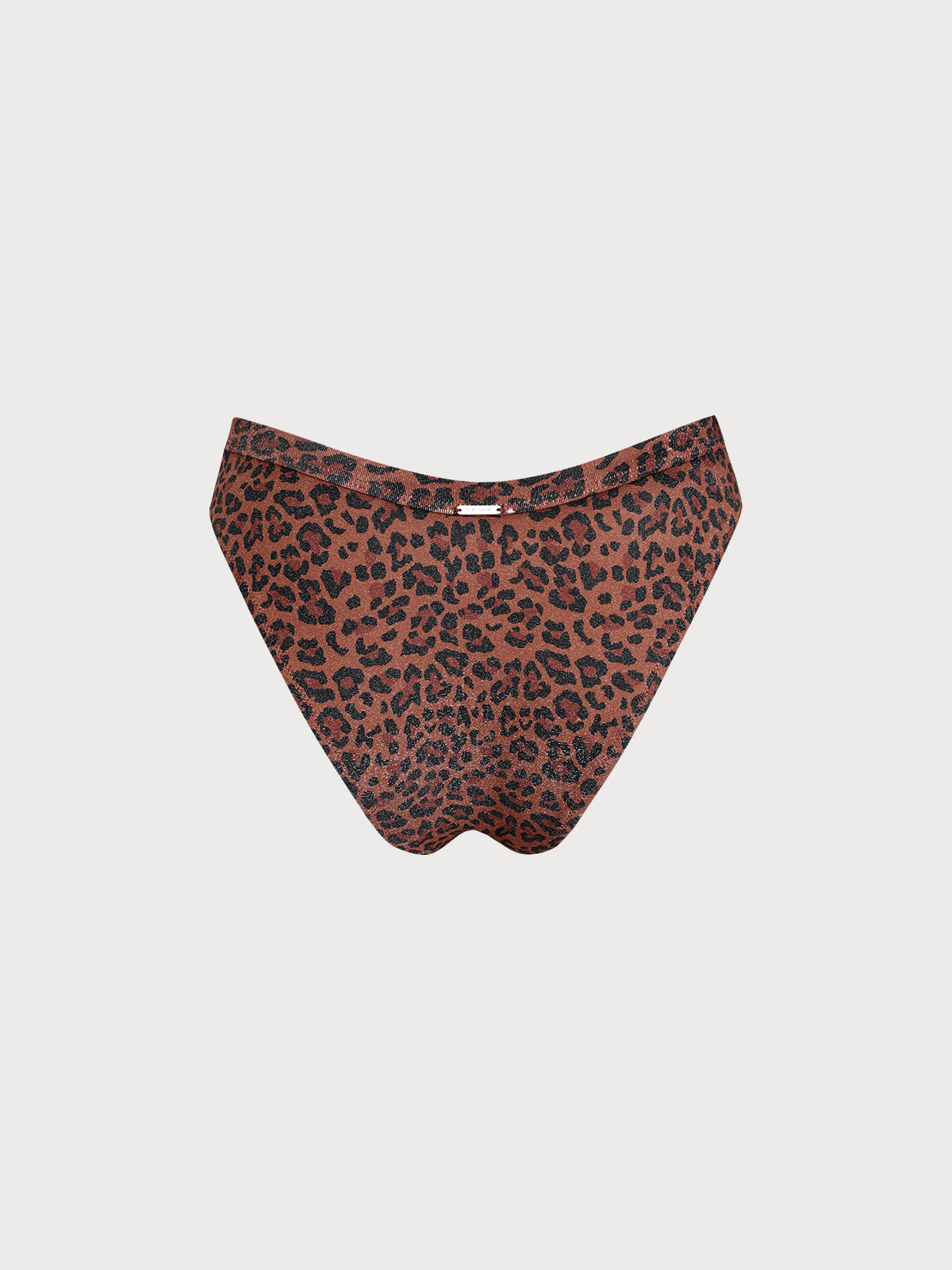 Leopard Print V Cut Lurex Bikini Bottom