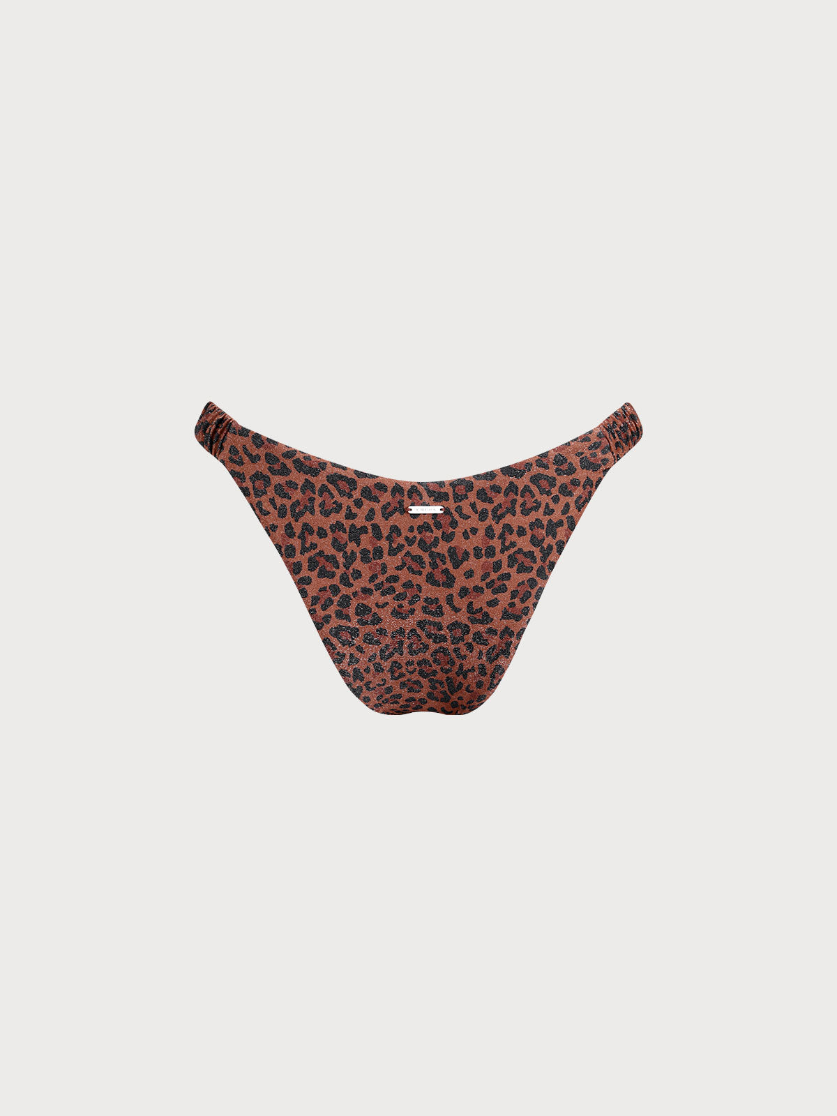 Leopard Print Lurex Bikini Bottom